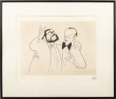 AL HIRSCHFELD "SINATRA & PAVAR