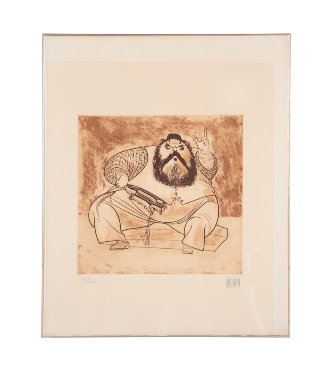 AL HIRSCHFELD "ZERO MOSTEL"