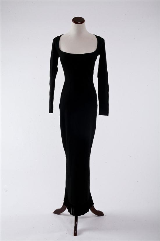 ALA?A BLACK KNIT DRESS Size medium.