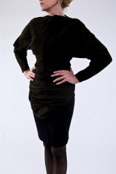 ALA?A BROWN AND BLACK SUEDE TO