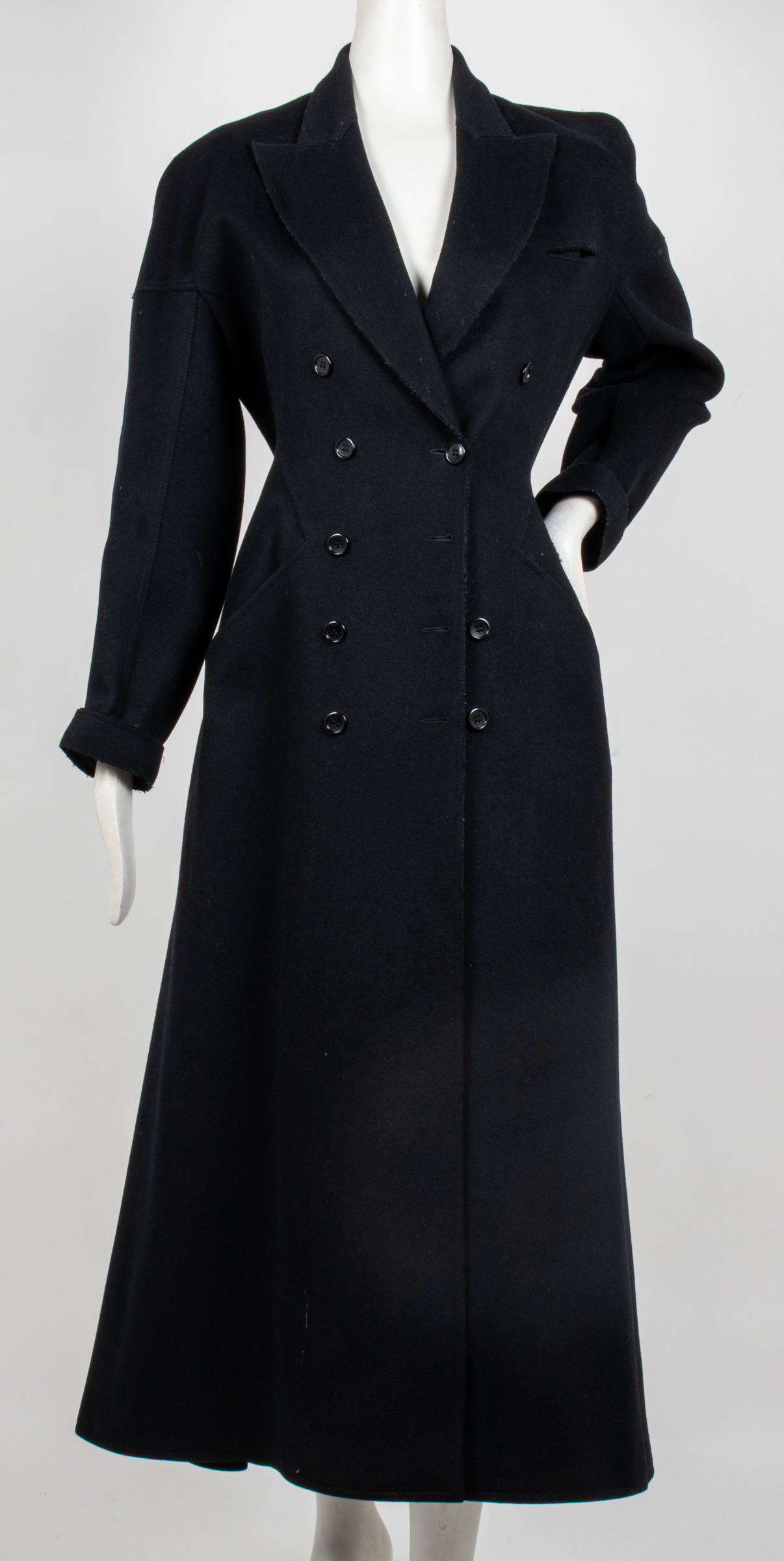 ALA?A DESIGNER LONG WOOL COAT Ala?a