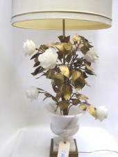 ALABASTER AND METAL SCULPTURAL