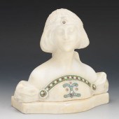 ALABASTER AND MOSAIC SCULPTURE