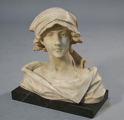 ALABASTER BUST OF YOUNG