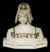 ALABASTER BUST SCULPTURE, ART