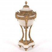 ALABASTER CASSOLETTE 17 ½"H Wh