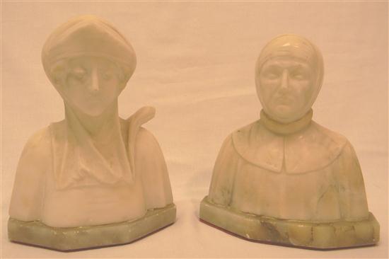 Alabaster Dante and Beatrice