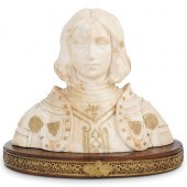 ALABASTER FIGURAL BUSTDESCRIPT