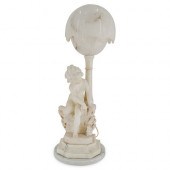 ALABASTER & MARBLE FIGURAL TAB