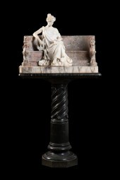 ALABASTER SCULPTURE OF A SEATE