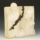 ALABASTER SCULPTURE OF DANTE A