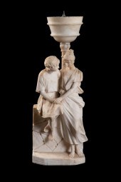 ALABASTER TABLE LAMP YOUNG COU