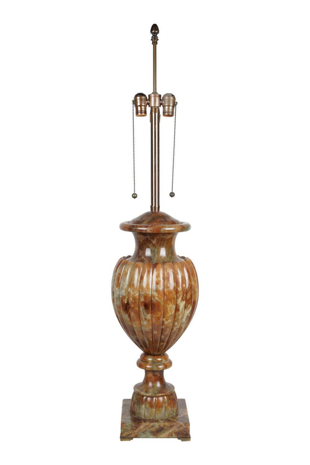 ALABASTER TABLE LAMP25 inches high;