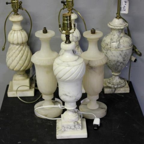 Alabaster Table Lamps Including Fat