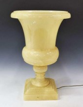 ALABASTER URN-FORM TORCHIERE T