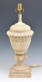 ALABASTER URN TABLE LAMPAlabas