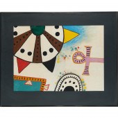ALAN DAVIE, GOUACHE ON PAPER,