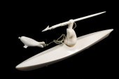 ALASKA ESKIMO WALRUS TUSK CARV
