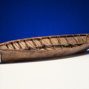 Alaskan Model Umiak 1892 wood frame