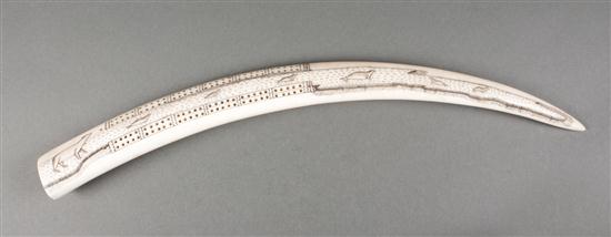 Alaskan native walrus tusk cribbage