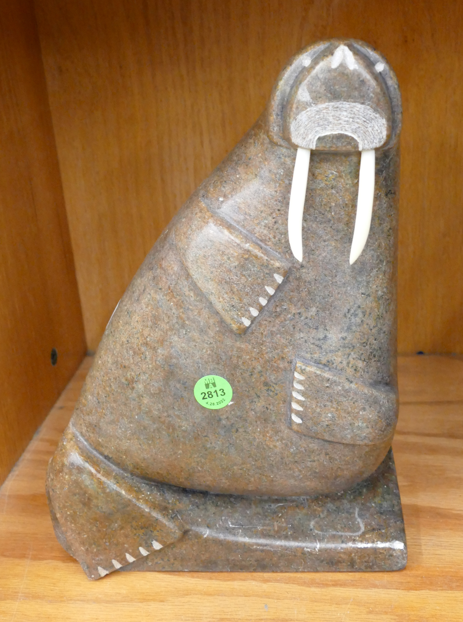 Alaskan Soapstone Large Walrus