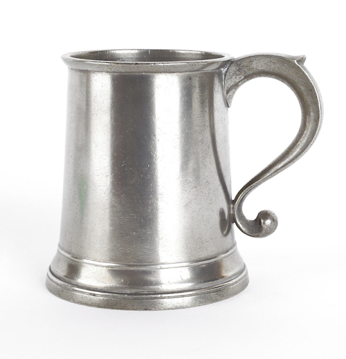 Albany New York pewter mug ca. 1790