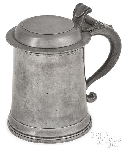 ALBANY OR NEW YORK, PEWTER TANKARD,