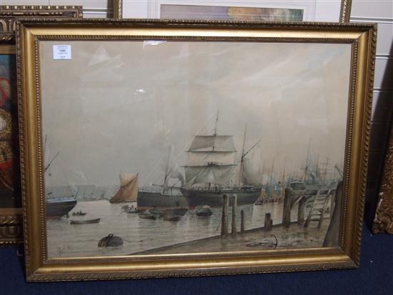 Albert 1887 watercolour Shipping in