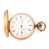 ALBERT DUVAL 14KT GOLD HUNTER-