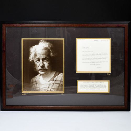 ALBERT EINSTEIN PHOTOGRAPH WITH