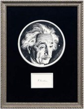 Albert Einstein signature, &qu