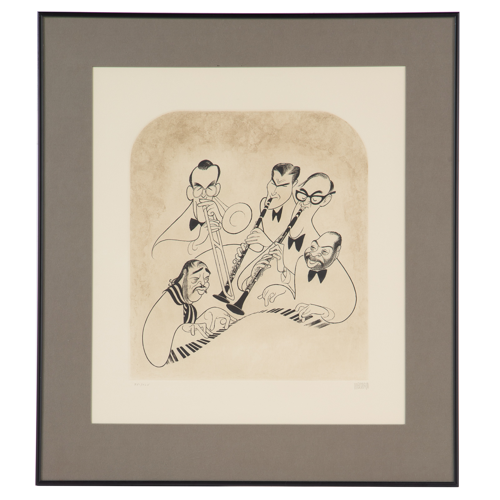 ALBERT HIRSCHFELD. "BIG BANDS,"