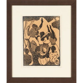 ALBERT HUIE, WOODBLOCK PRINT,