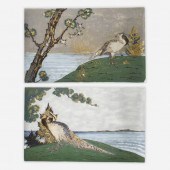 Albert-Louis Dammouse. Tiles w