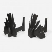 Albert Paley. Andirons, pair.