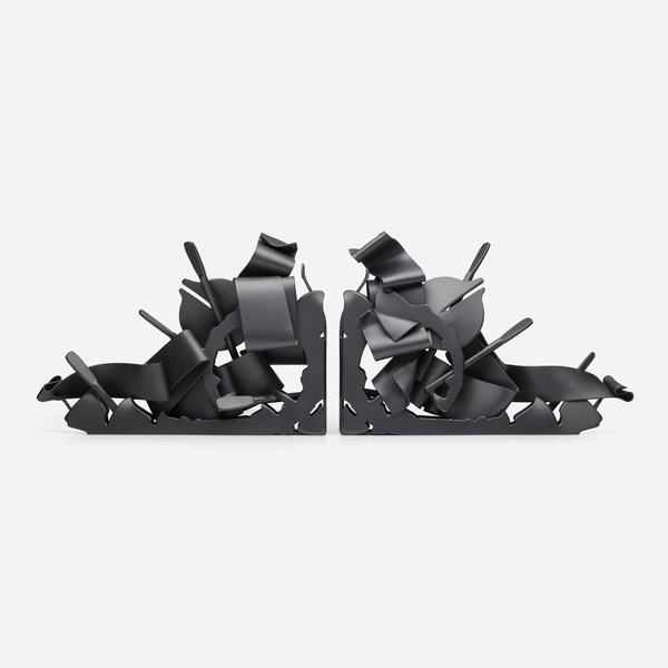 Albert Paley. Ribbon bookends,