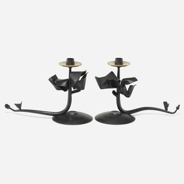 Albert Paley. Tuft candleholders,