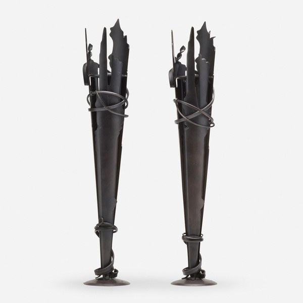 Albert Paley. Vulcan candleholders,