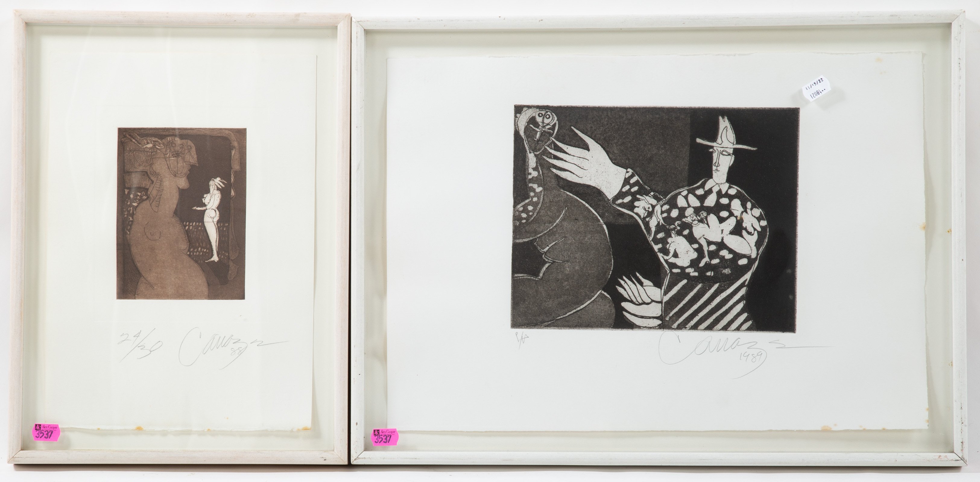 ALBERTO CAVAZOS. TWO FRAMED