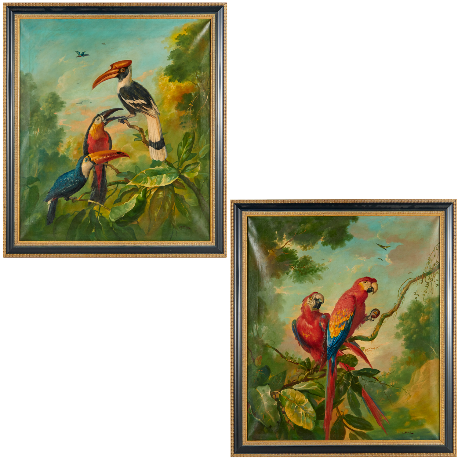 ALBERTO S. SPINZIO, PAIR OIL ON