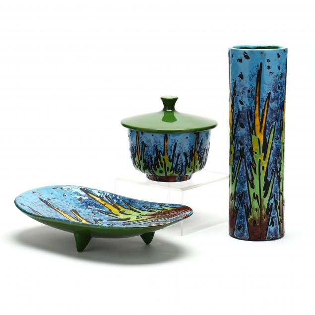 ALBINO BAGNI, THREE POTTERY