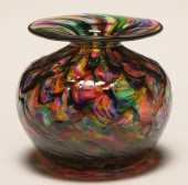 Albo Glass bulbous studio vase