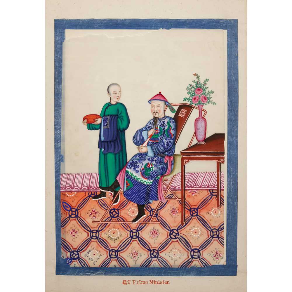 ALBUM OF ELEVEN PITH PAINTINGS QING