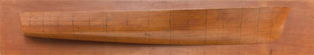 ALDEN MOUNTED HALF HULL MODEL OF