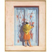 ALDO PAGLIACCI, OIL ON BOARD,