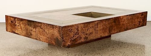ALDO TURA GOAT SKIN COFFEE TABLE
