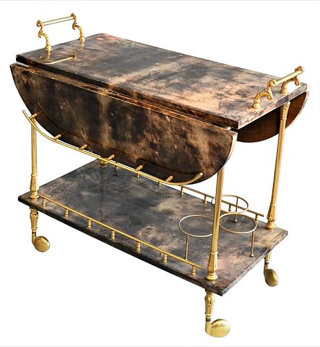 ALDO TURA LACQUERED GOATSKIN DOUBLE