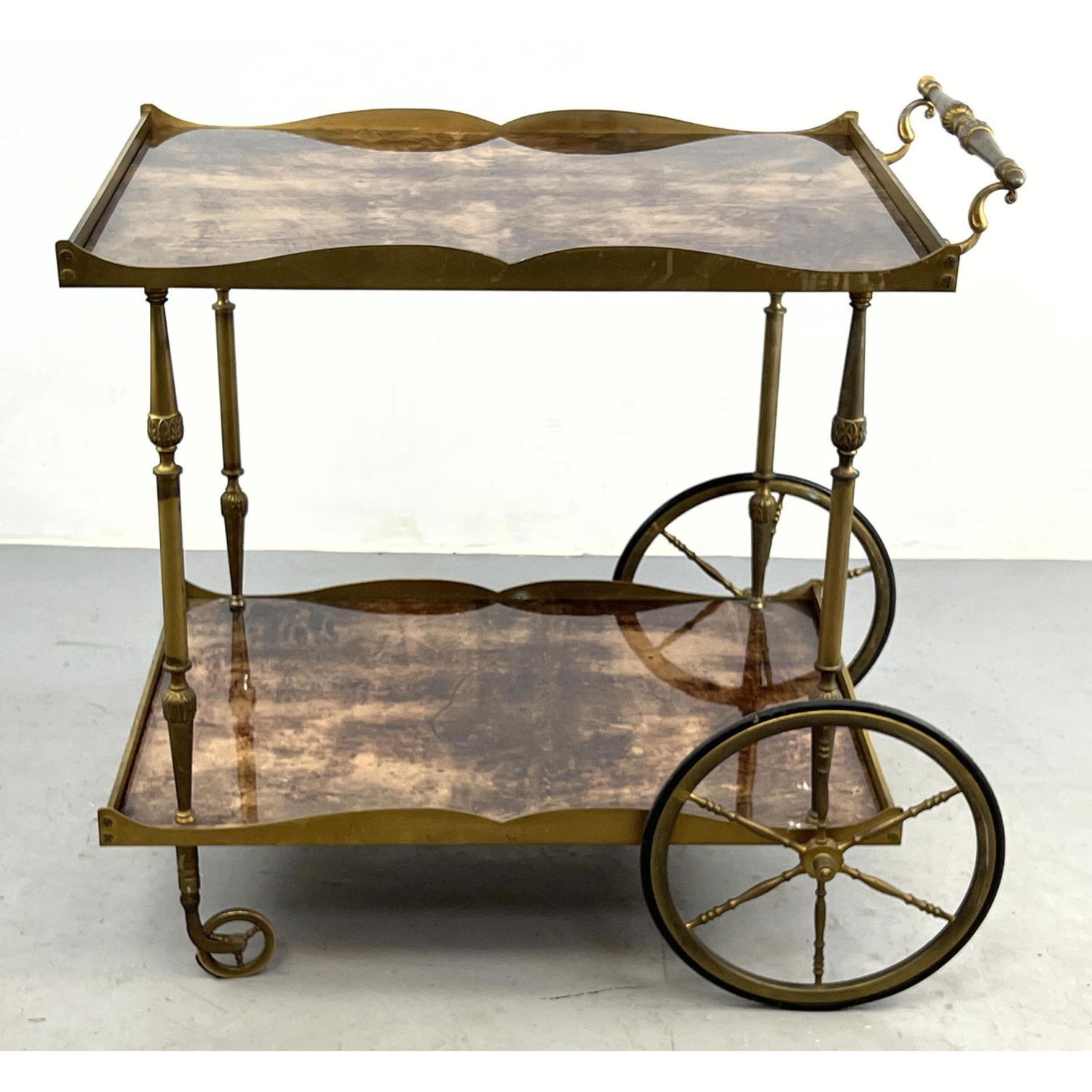 ALDO TURA Lacquered Goatskin