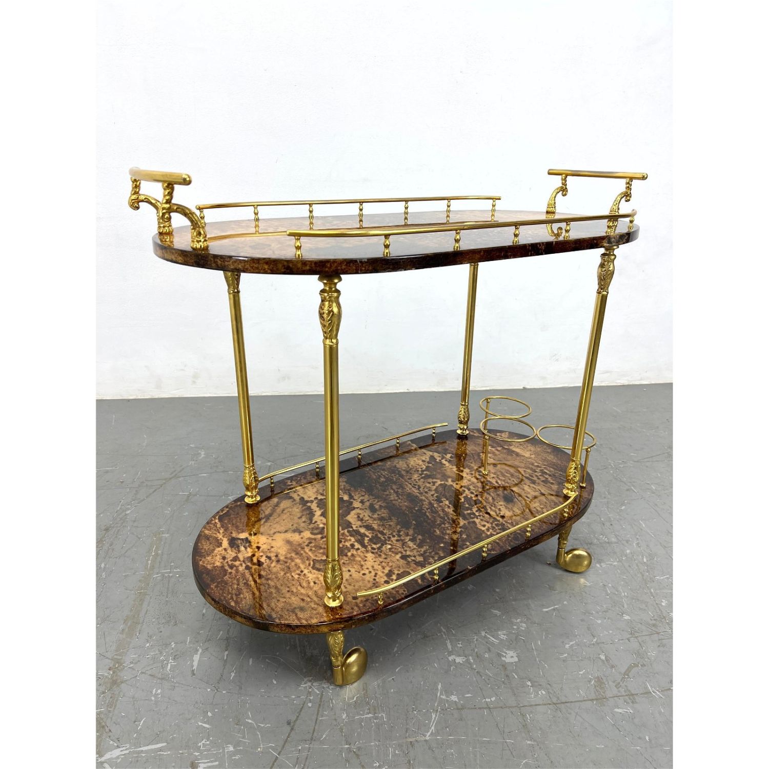 ALDO TURA Lacquered Goatskin