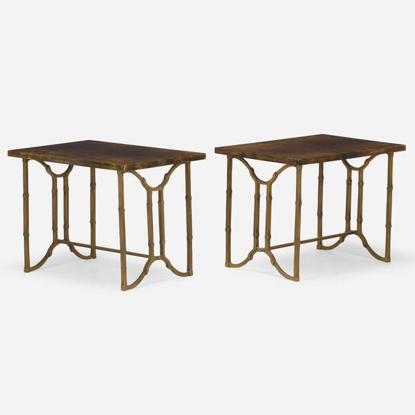 Aldo Tura. Occasional tables, pair.